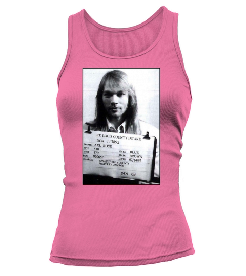Axl Roses Mugshot 1992 TShirt Tank top Woman