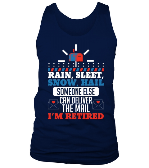 Funny Retired Postal Worker Mailman Retirement Gif Men's Tank Top