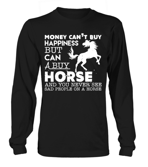 horse and happiness men s t shirtcooltshirtSRT unique cool gift 2017 Long sleeved Unisex