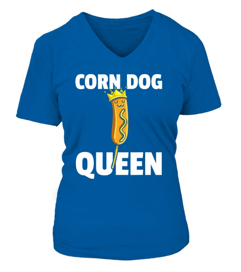 Corn Dog Queen Costume V-neck T-Shirt Woman