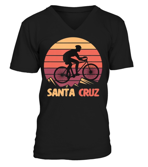 Bike Retro Vintage Santa Cruz Summer Bicycle Men's V-Neck T-shirt