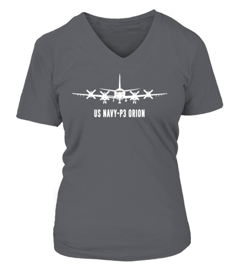 P3 Orion stencil Navy Aircraft crew veteran aviation V-neck T-Shirt Woman
