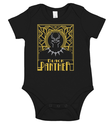 Black Panther Art Short Sleeve Baby One-Piece