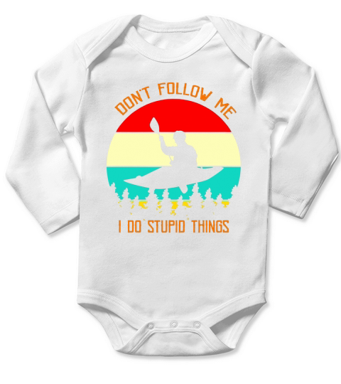 Kayaking Lover Dont Follow Me Long Sleeve Baby One-Piece