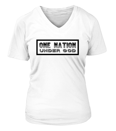 One Nation Under God design Women's V-Neck T-shirt