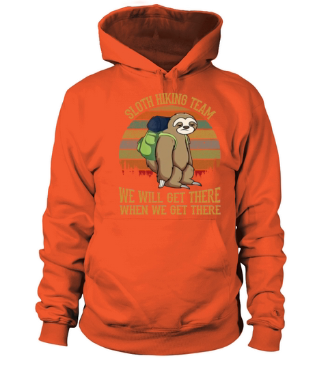 Sloth Hiking Team We Will Get There Funny Vintage Women's Hoodie