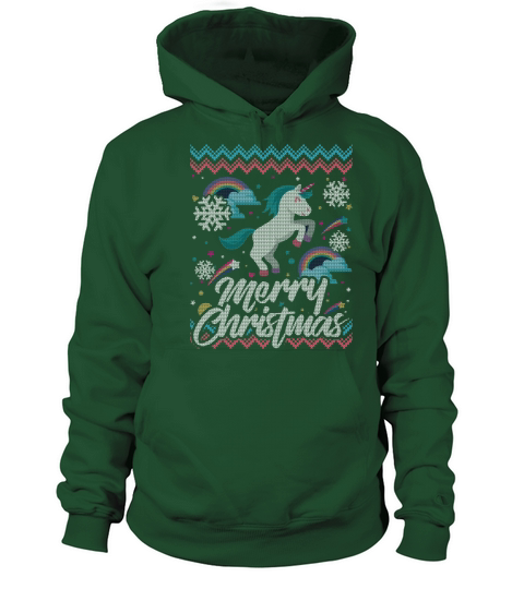 Unicorn Ugly Xmas Sweater gift Christmas Women's Hoodie