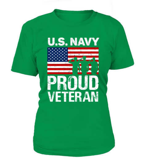 Proud Veteran US Navy Red White Blue Flag Patriotic Design Great for 4th of July Women's T-Shirt