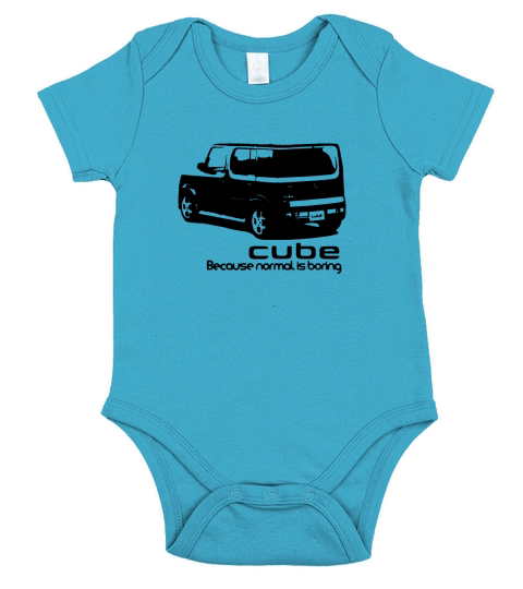 Rear Nissan Cube Because Mormal Is Boring Short Sleeve Baby One-Piece