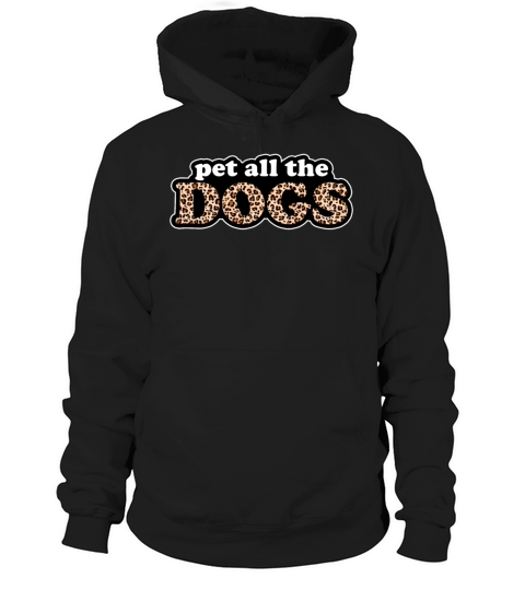 Pet All The Dogs Retro Leopard Print Women's Hoodie