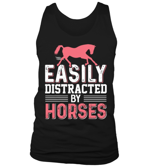 Horse Riding Easily Distracted By Horses Men's Tank Top