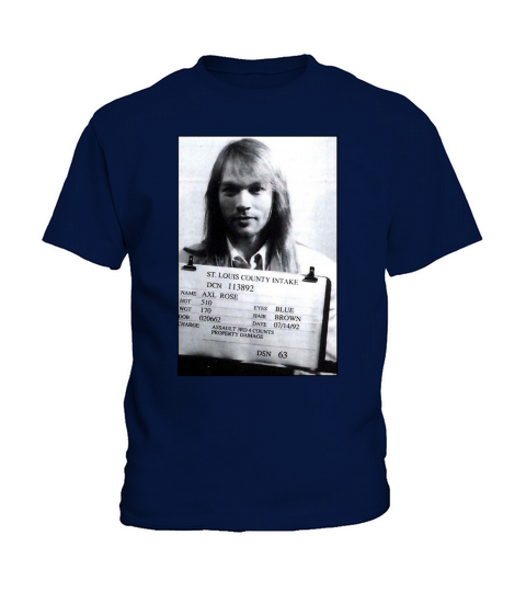 Axl Roses Mugshot 1992 TShirt Kids T-Shirt