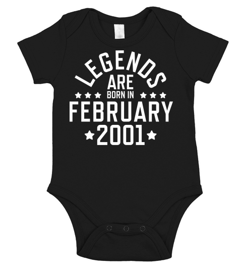 Legends are born February 2001 Short Sleeve Baby One-Piece