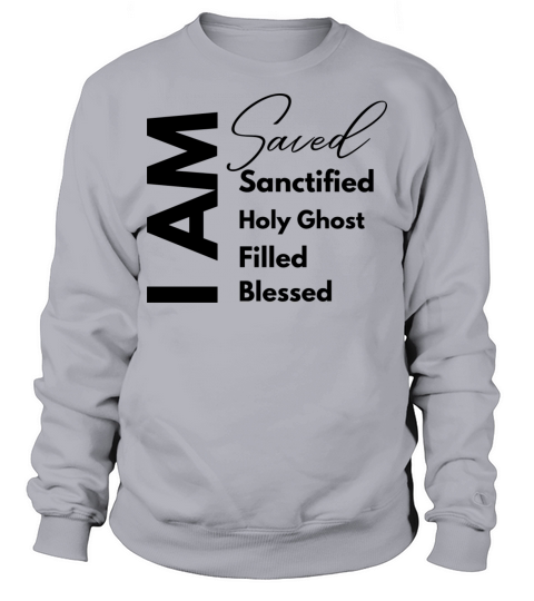Iam Saved Blk Men's Sweatshirt