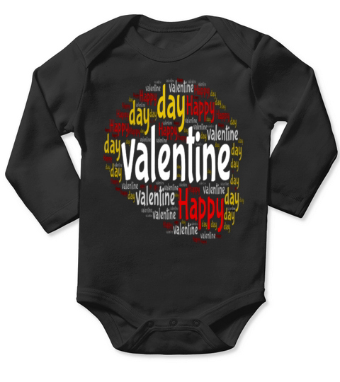happy valentine day Long Sleeve Baby One-Piece