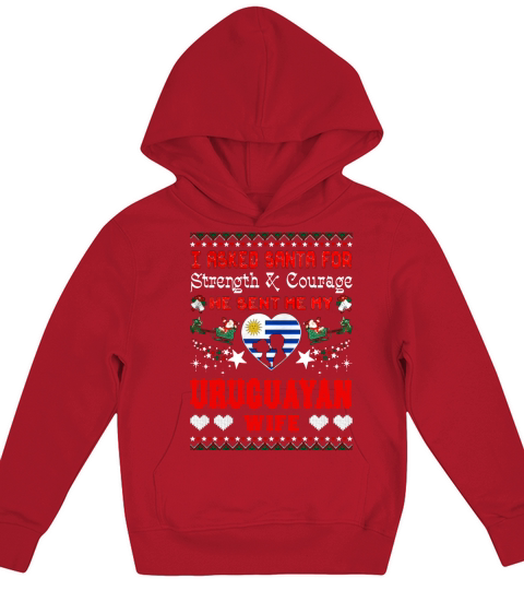Santa Sent Uruguayan Wife Christmas Ugly Sweater Sweatshirt Kids Hoodie