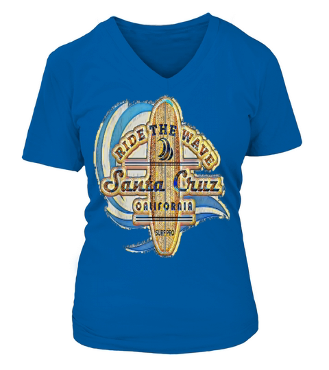 Santa Cruz Tourist Tee Shirt Vintage Look T-Shirt Women's V-Neck T-shirt