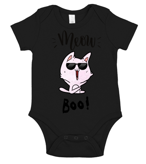Meow I Mean Boo - Funny Short Sleeve Baby One-Piece