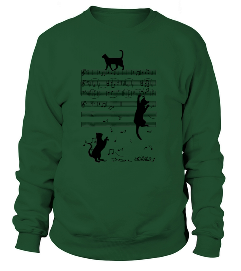 NOTE MUSIC Black Cat T-Shirt Women's Sweatshirt