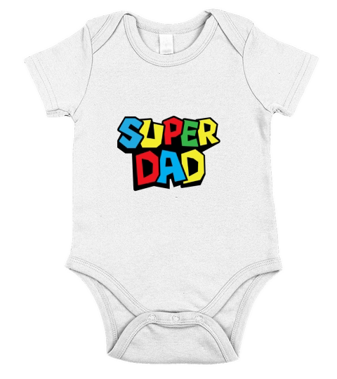 Super Dad Short Sleeve Baby One-Piece