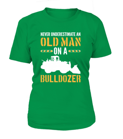 Never Underestimate An Old Man On Bulldozer Heavy Women's T-Shirt