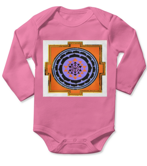 Sri Yantra Ancient Healing Symbol Long Sleeve Baby One-Piece