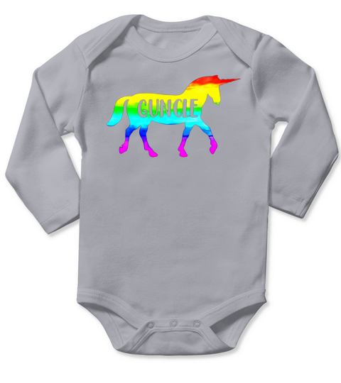 LGBT Proud Guncle Unicorn Shirth Long Sleeve Baby One-Piece
