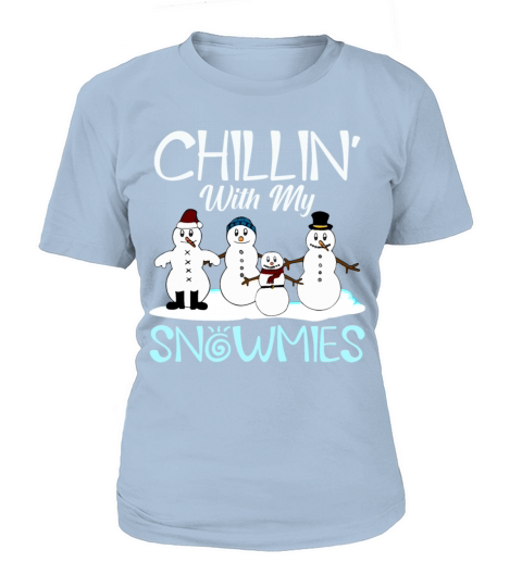 Chillin With My Snowmies Snowman Christmas Gifts Women's T-Shirt