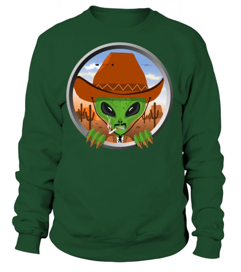 Alein cowboy getting shot Women's Sweatshirt