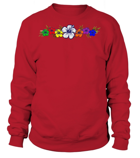 Colorful Hibiscus Flowers and Bamboo Shoot Women's Sweatshirt