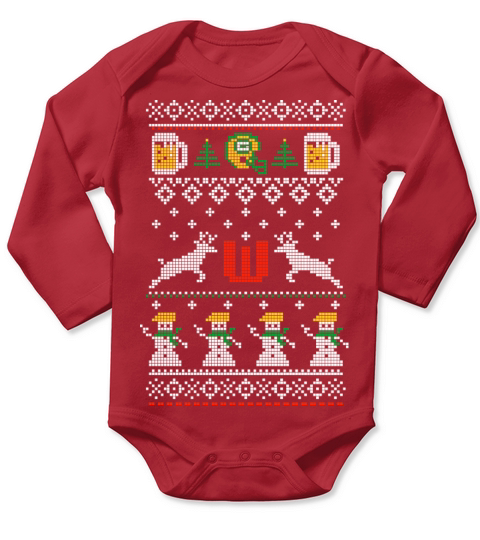 CHRISTMAS IN WISCONSIN Long Sleeve Shirts Long Sleeve Baby One-Piece