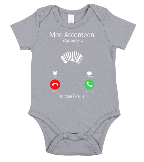 Mon Accordéon mappelle faut que jy aille Short Sleeve Baby One-Piece
