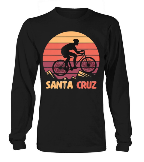 Bike Retro Vintage Santa Cruz Summer Bicycle Men's Long Sleeve
