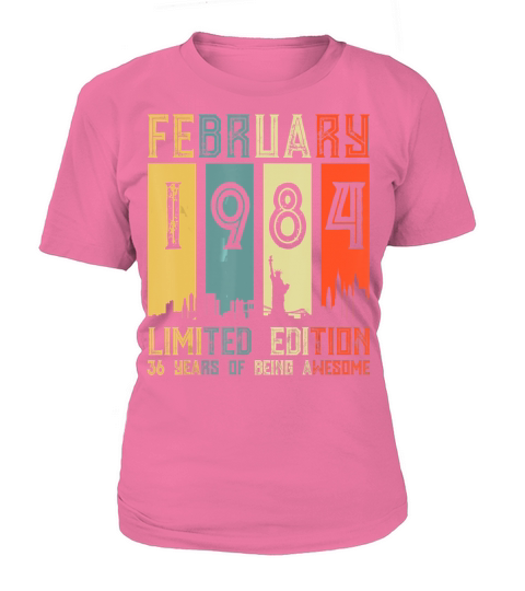 Retro Vintage February 1984 36 Yrs Old 36th Women's T-Shirt