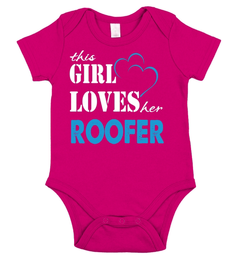 Roofer This Girl Love her Roofer - TeeForRoofer Short Sleeve Baby One-Piece