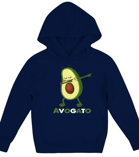 Funny Kitten Dabbing Avogato Cinco De Mayo Cat Lov Kids Hoodie