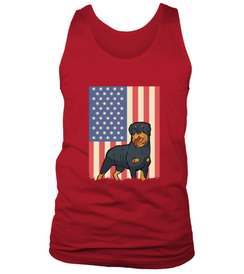 American Flag Rottie Patriotic Rottweiler Dog Gift Men's Tank Top