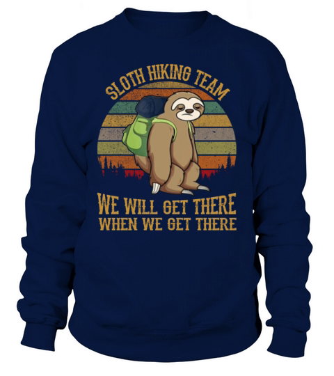 Sloth Hiking Team We Will Get There Funny Vintage Men's Sweatshirt