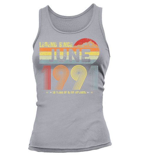 30th Birthday Legend Since 1991 Vintage 30 Years Women's Tank Top