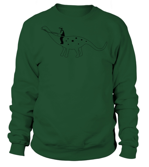 Paleontologist riding Dinosaur Women's Sweatshirt