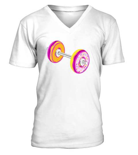 Barbell Donuts Funny Workout Gym Shirt V-Neck T-shirt