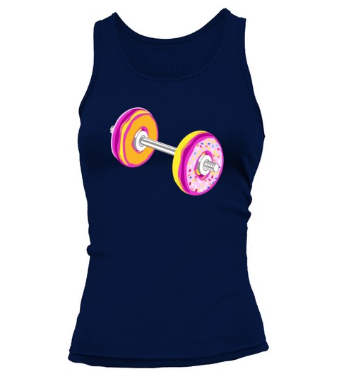 Barbell Donuts Funny Workout Gym Shirt Tank top Woman
