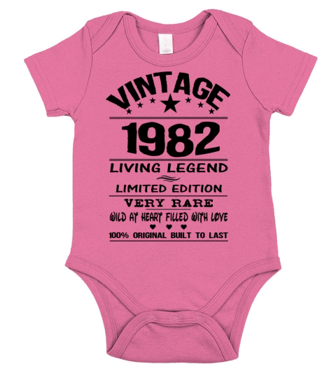 VINTAGE 1982 Short Sleeve Baby One-Piece