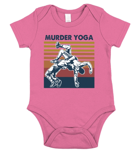 Murder yoga vintage retro taekwondo Short Sleeve Baby One-Piece