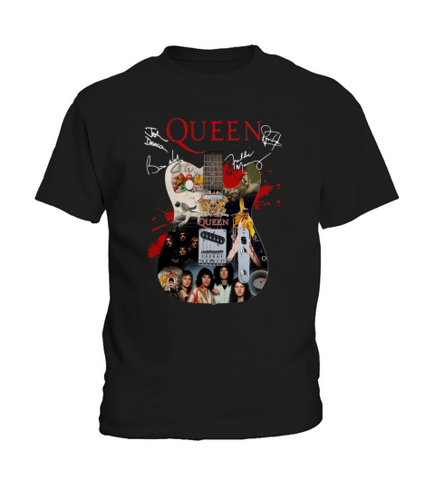 Queen Freddie Mercury guitarist signatures shirt Kids T-Shirt