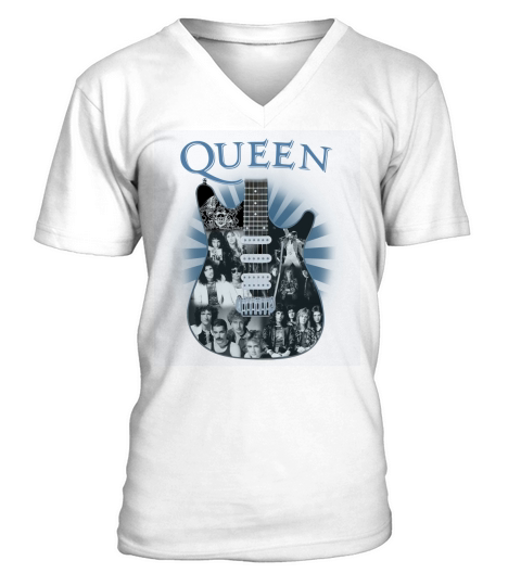 Guitar Queen rock band V-Neck T-shirt