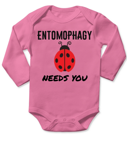 Entomophagy Needs You Ladybug Long Sleeve Baby One-Piece