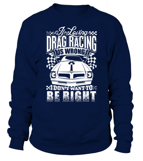 Distressed Loving Drag Racing Car Flags Sweatshirt Unisex