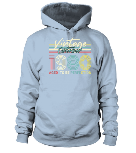 Born 1980 October Vintage Gift Idea Men's Hoodie