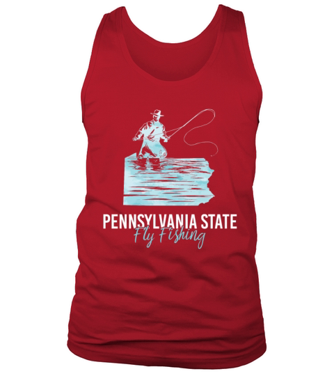 Pennsylvania State Fly Fishing Outdoor Sport Hobby Men's Tank Top